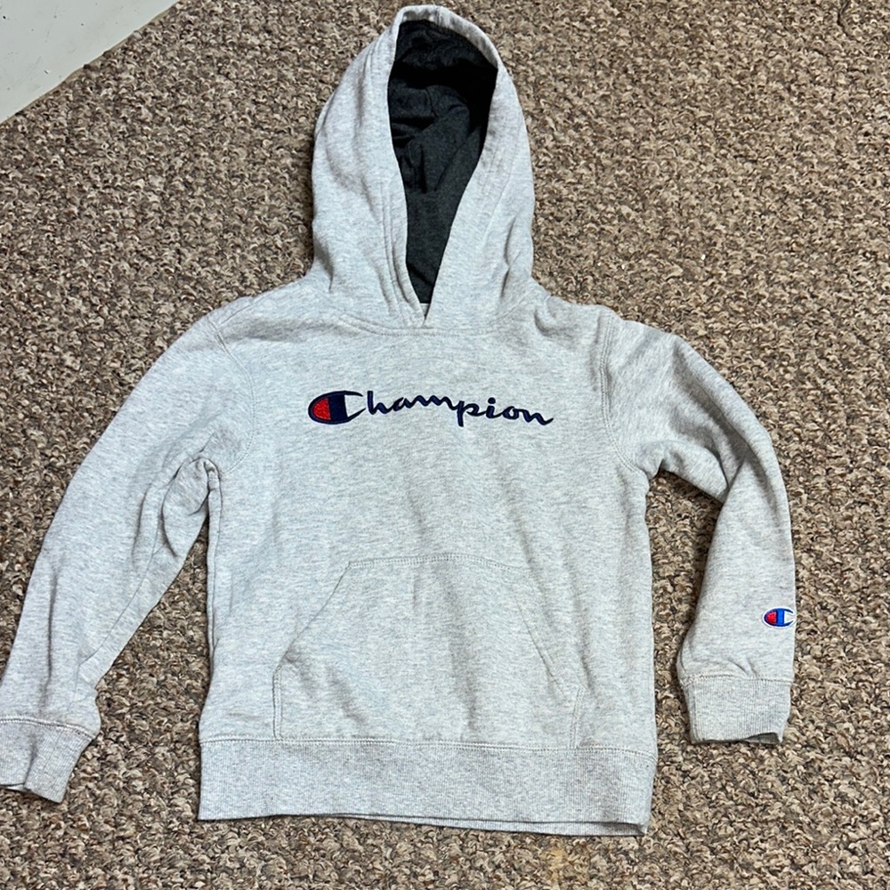 Champion Light Gray Pullover Hoodie
